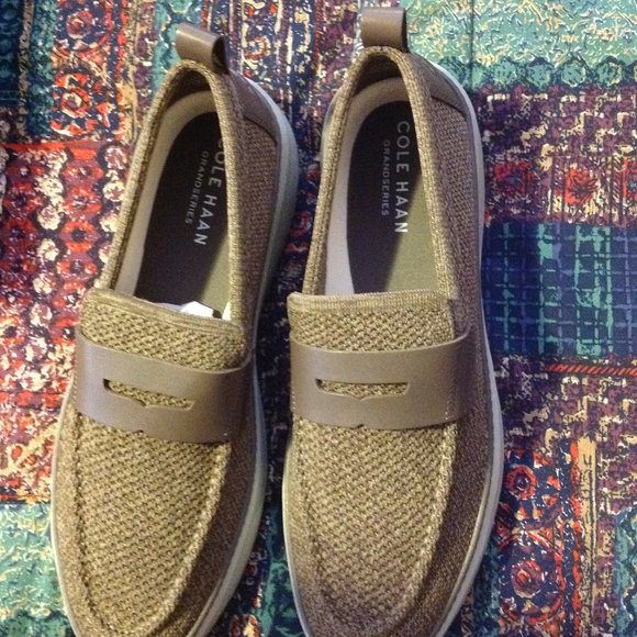 Cole Haan Men's GrandPro TopSpin Brown Stitchlite Penny Loafers - 11.5M - NIB - Picture 1 of 12